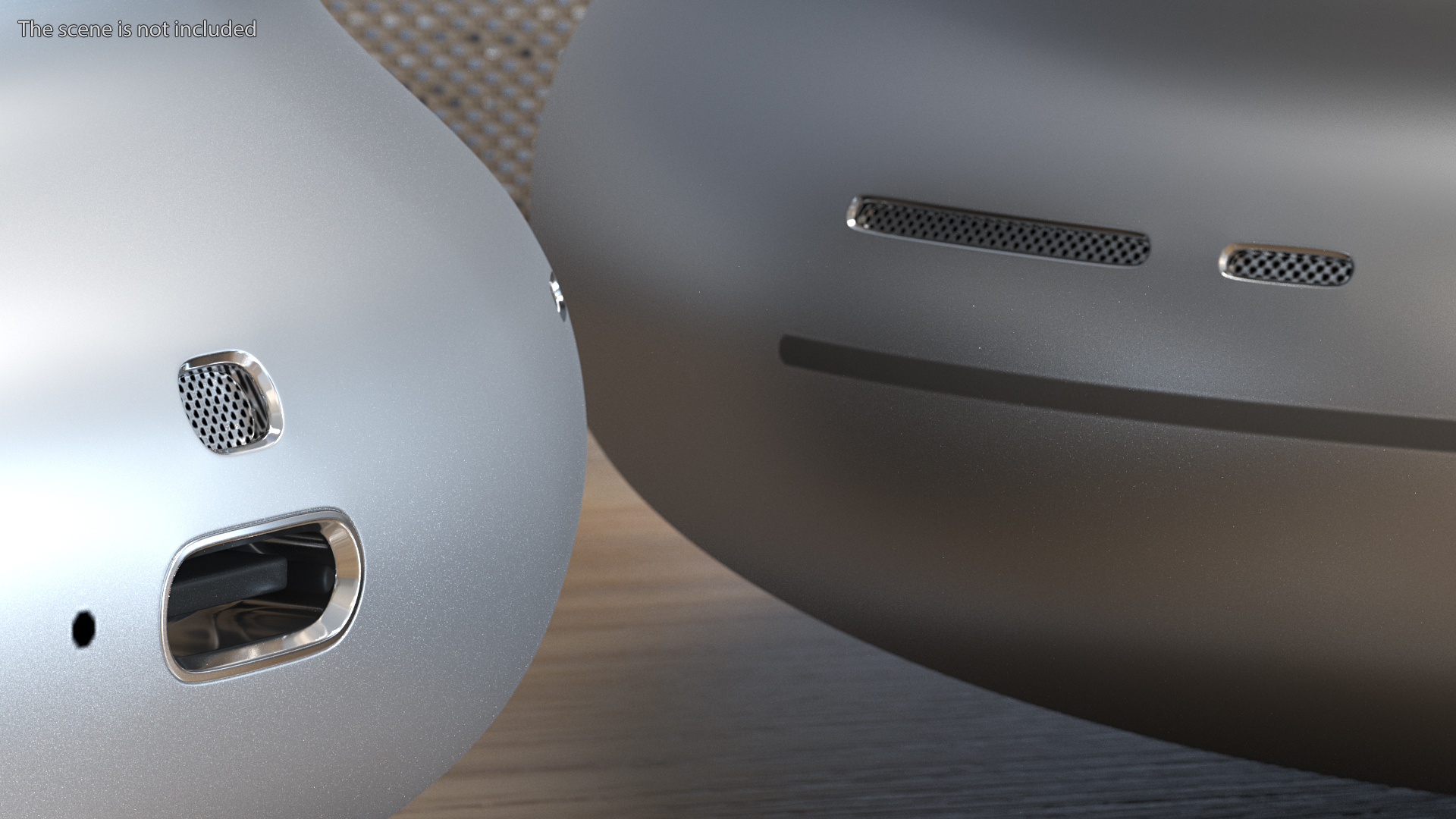 3D Silver AirPods Max with Case model