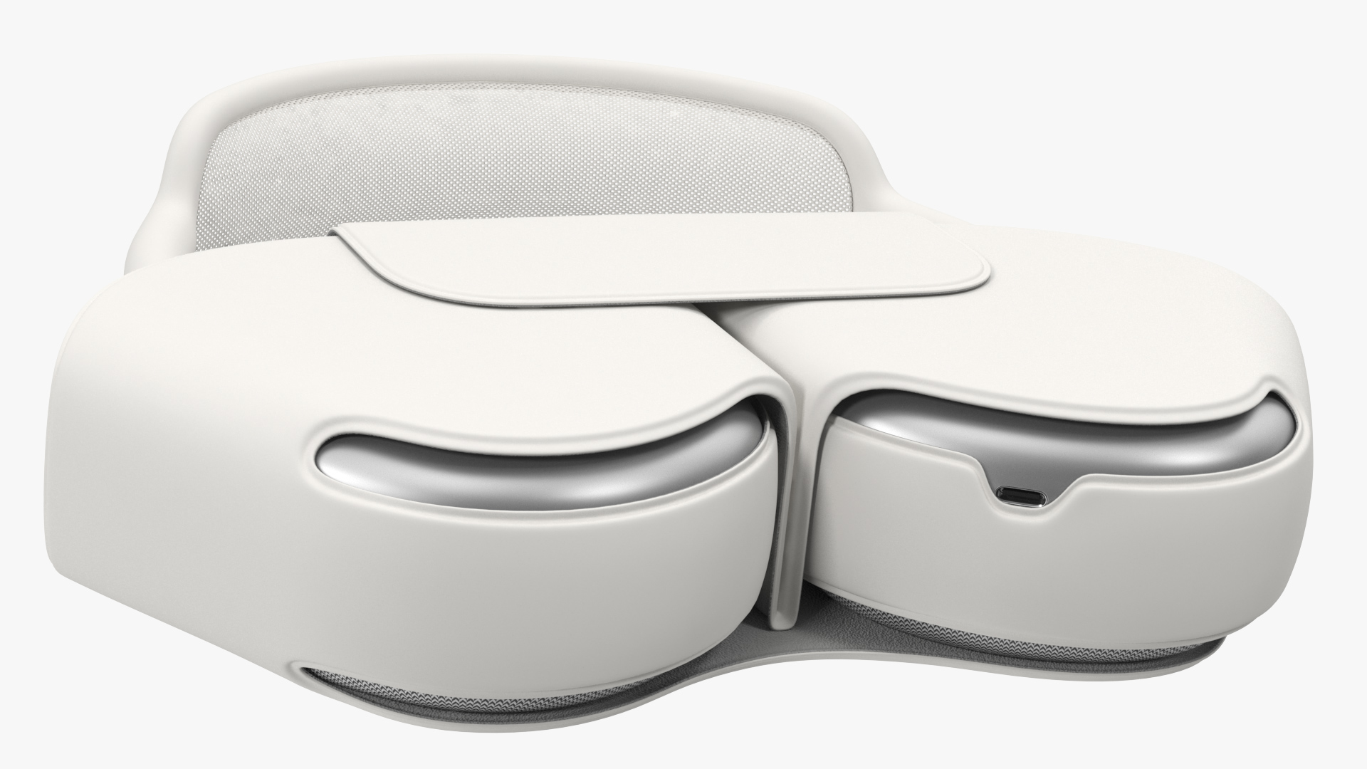 3D Silver AirPods Max with Case model
