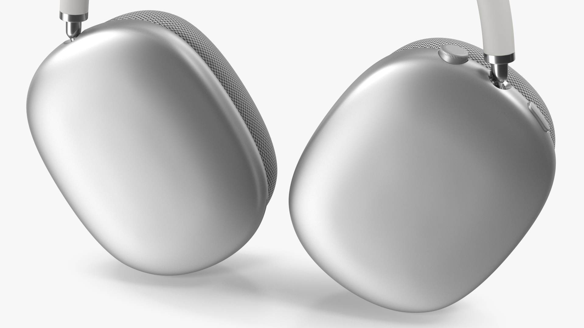 3D Silver AirPods Max with Case model