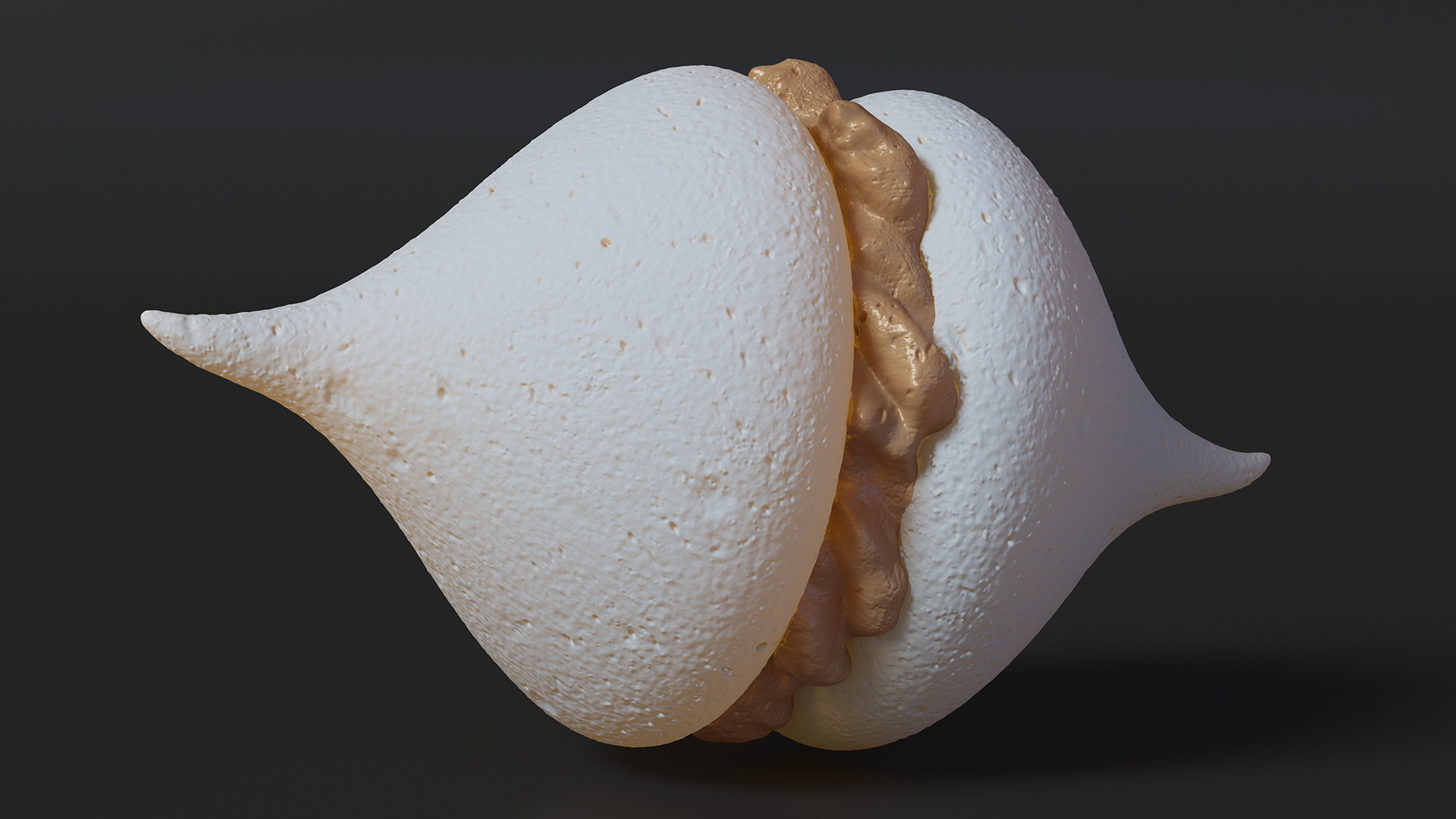 3D Smooth Meringue with Caramel Filling