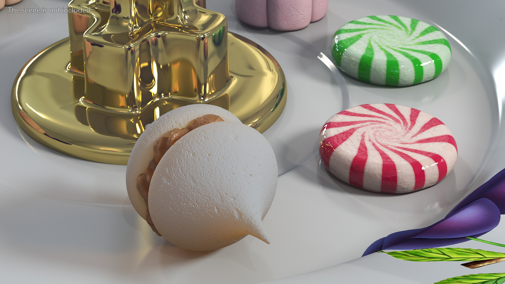 3D Smooth Meringue with Caramel Filling