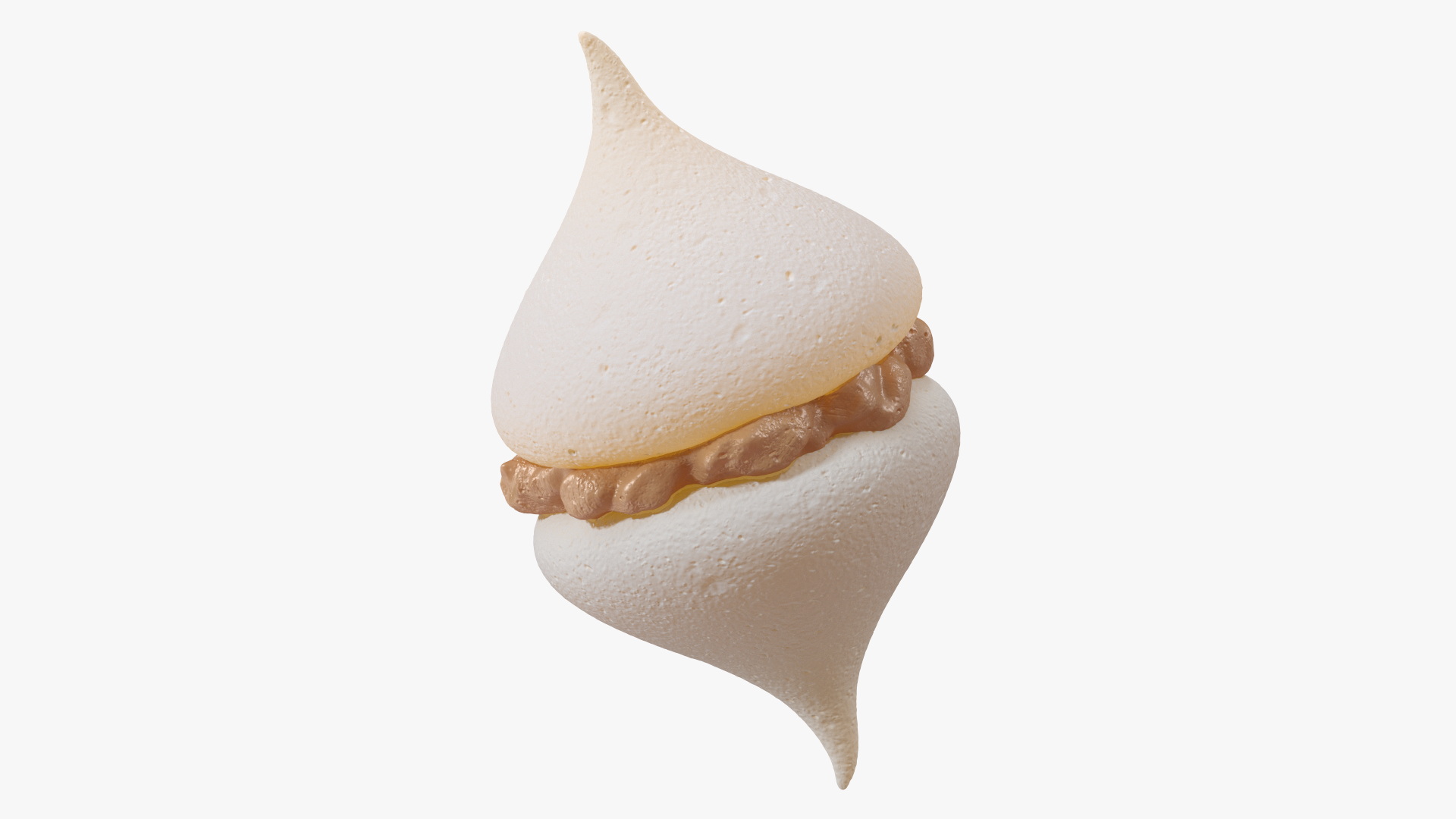 3D Smooth Meringue with Caramel Filling