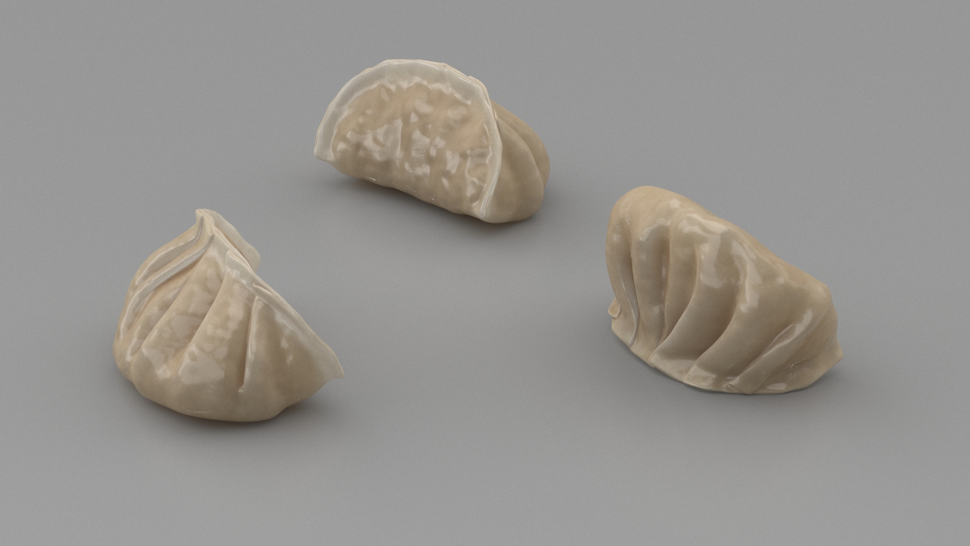 3D Chinese Dumpling Cooked model