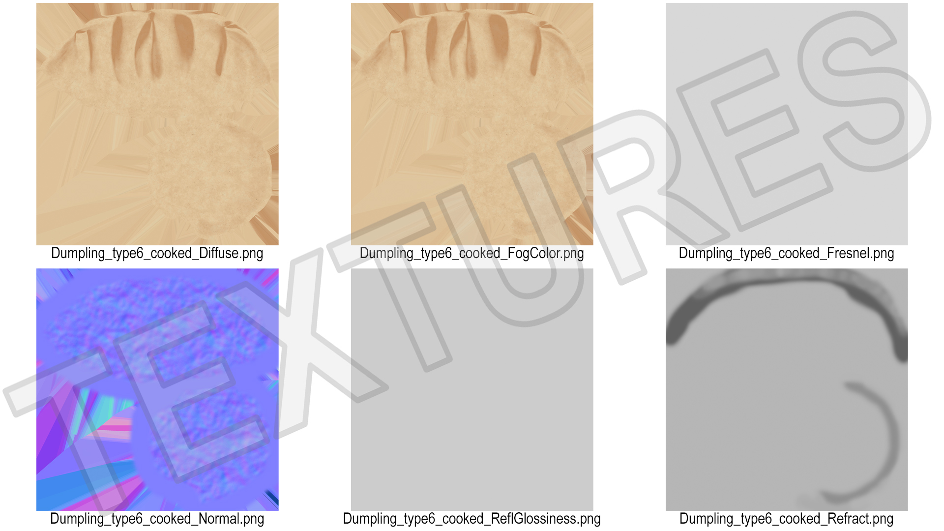 3D Chinese Dumpling Cooked model