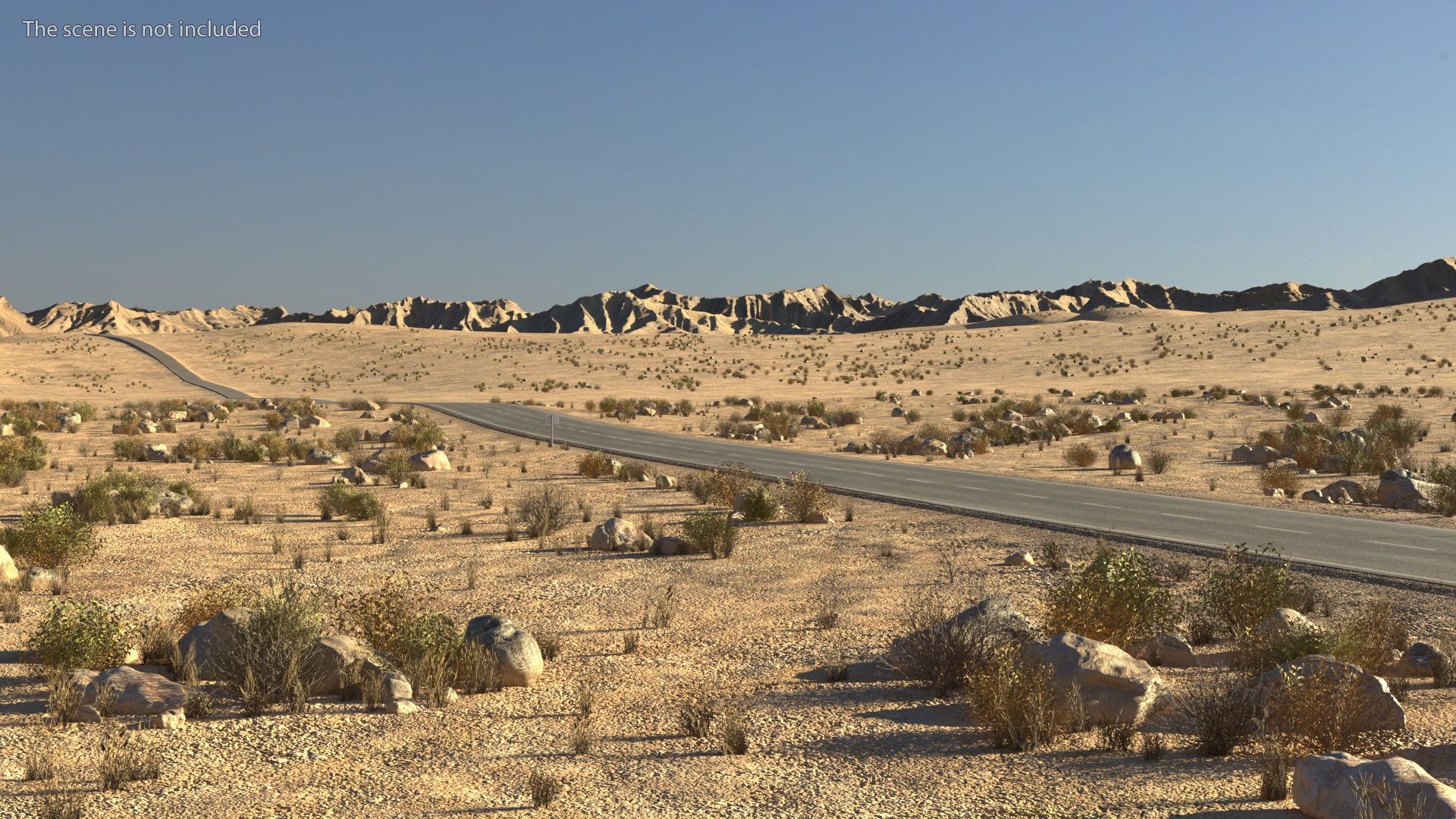 Natural Terrain Set with Stones Bushes and Grass - view 5