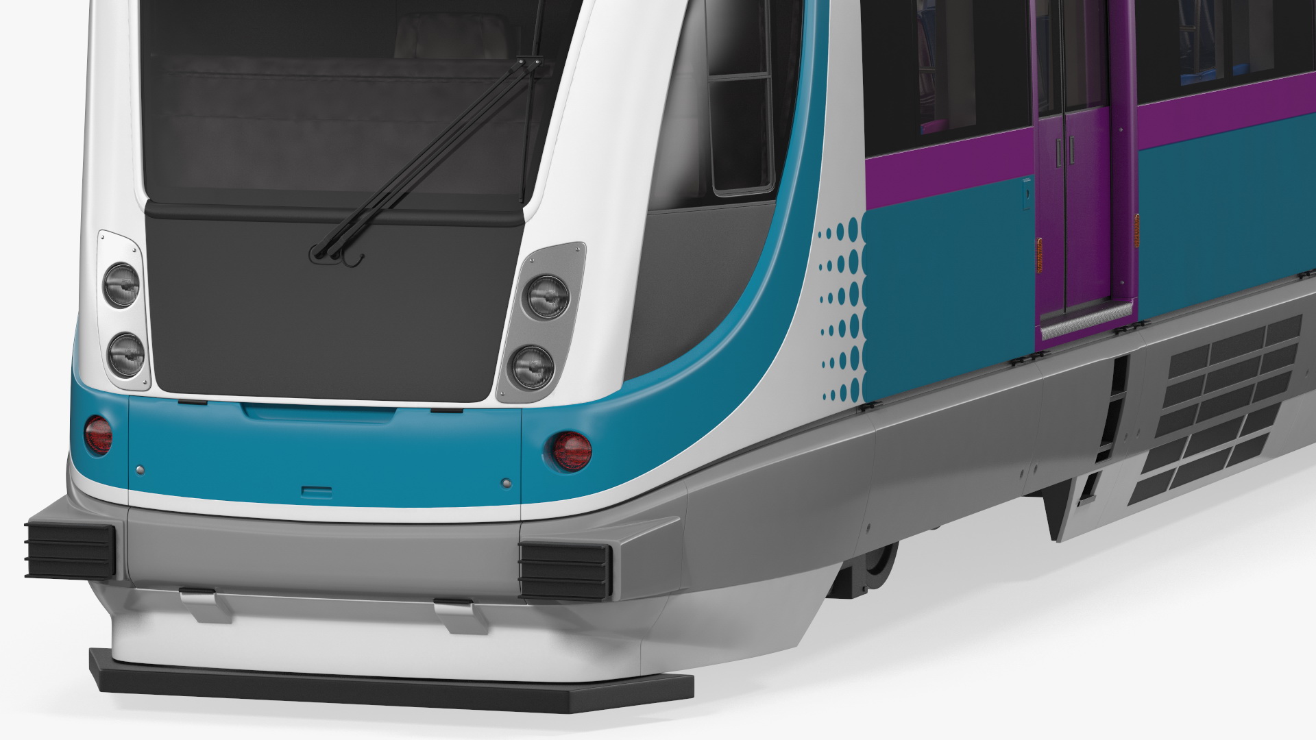Urban Light Rail Train Rigged 3D model