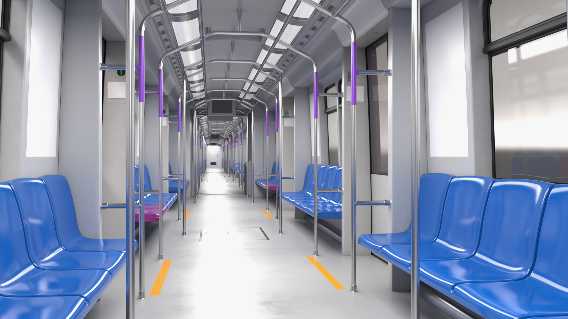Urban Light Rail Train Rigged 3D model