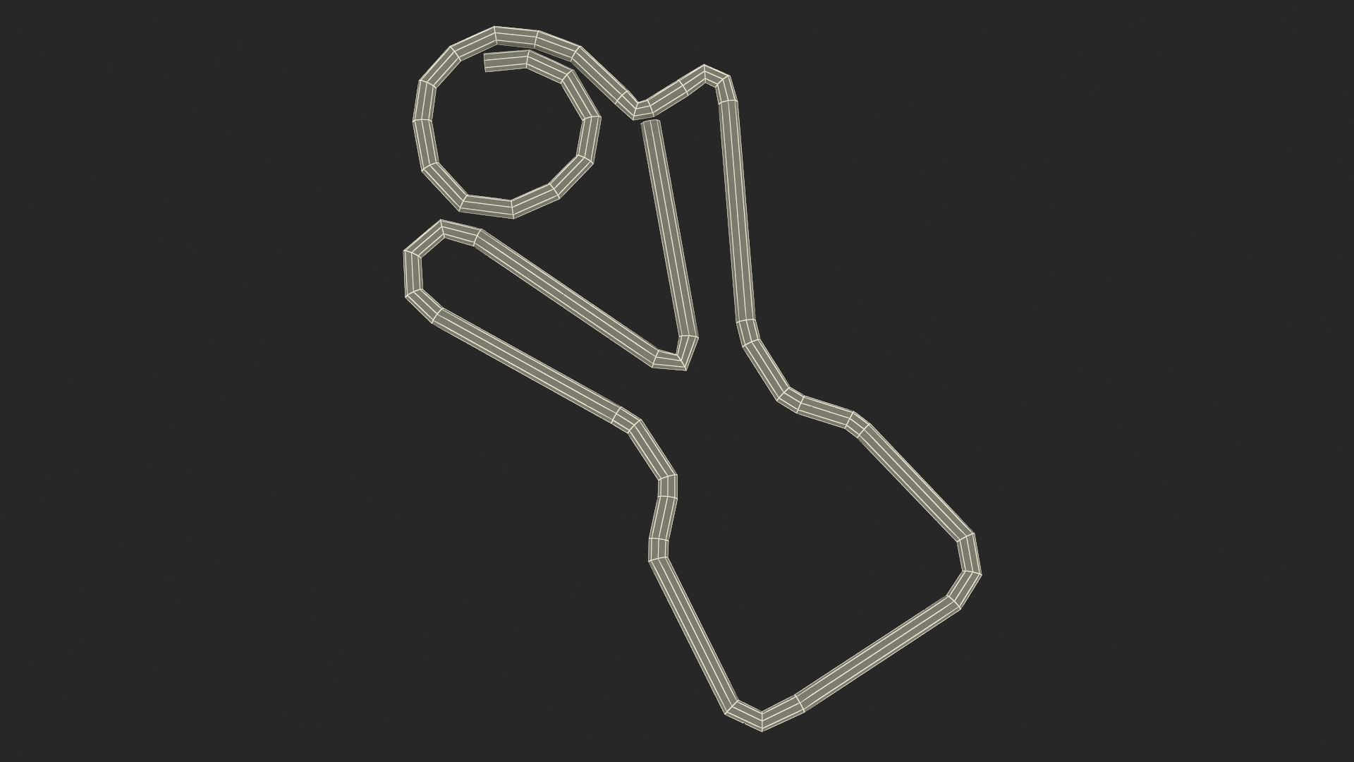 Slingshot Shaped Paper Clip 3D