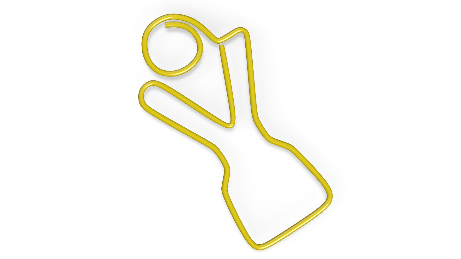 Slingshot Shaped Paper Clip 3D