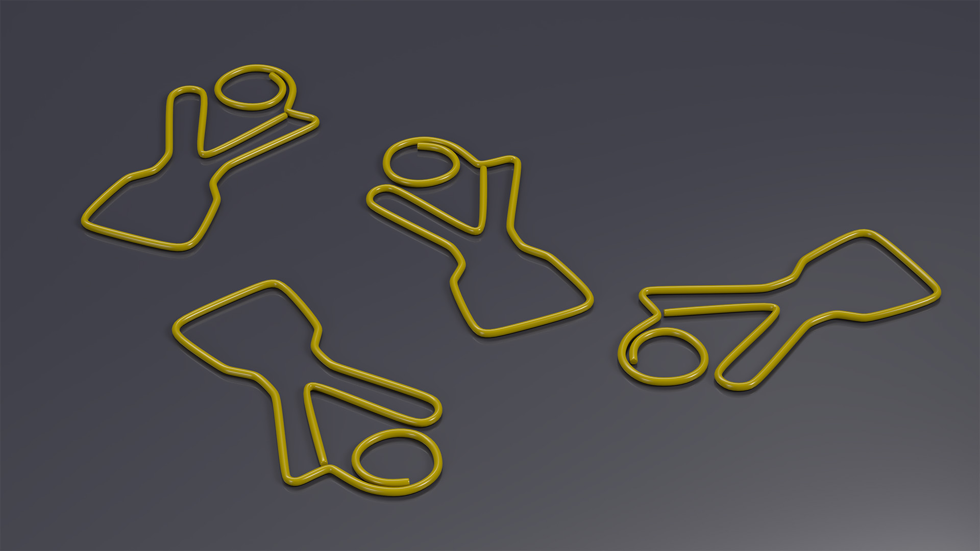 Slingshot Shaped Paper Clip 3D