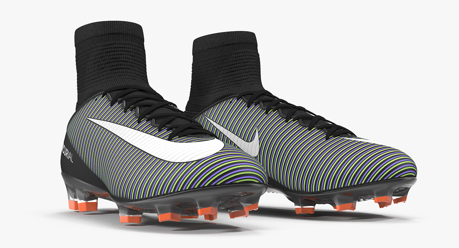 3D Black Nike Mercurial Veloce Football Cleats model