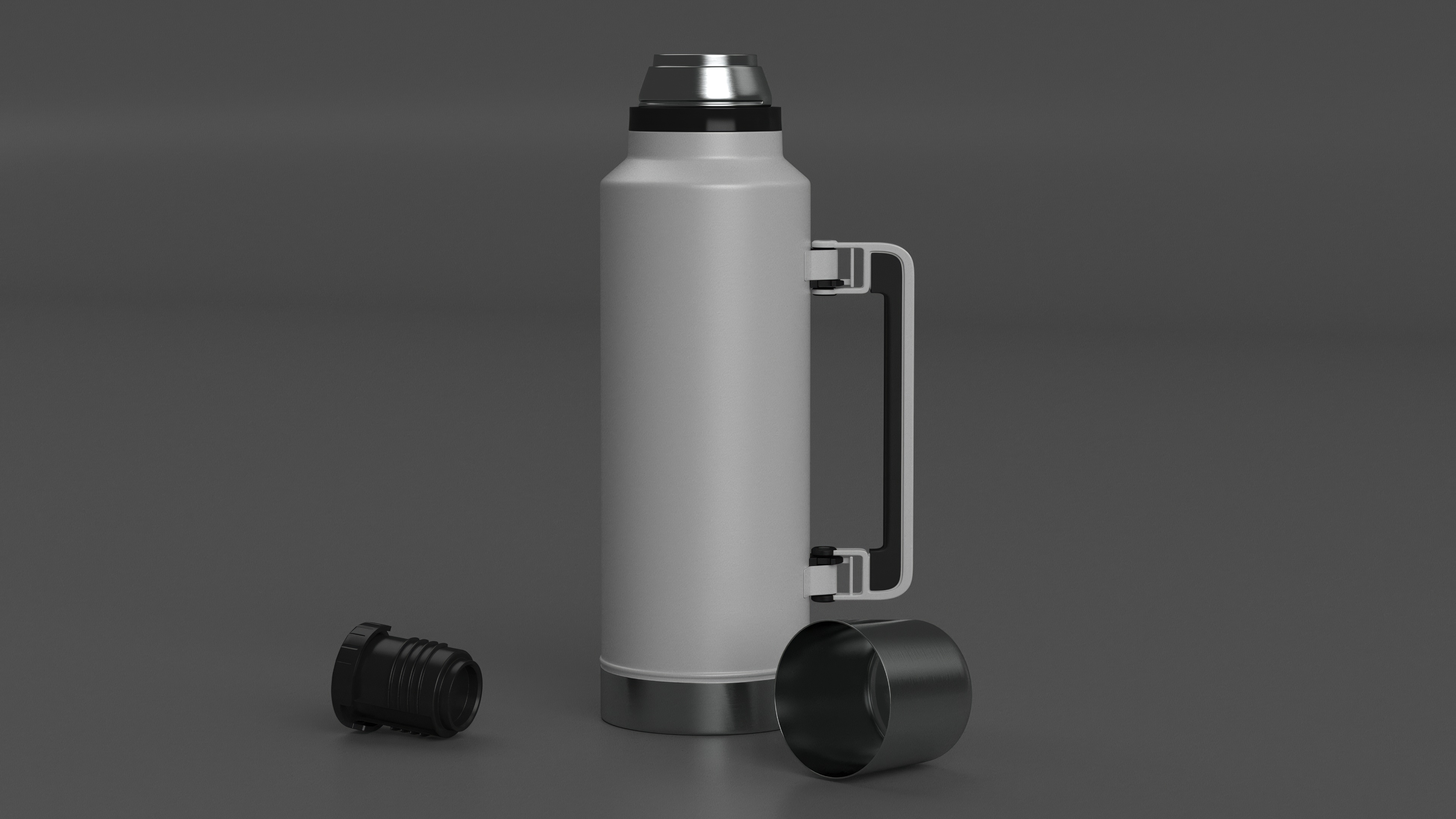 3D model Stainless Steel Vacuum Bottle White
