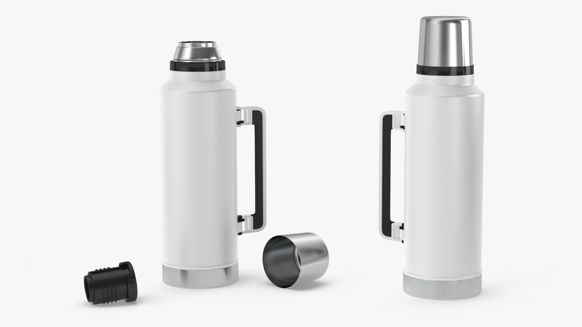 3D model Stainless Steel Vacuum Bottle White