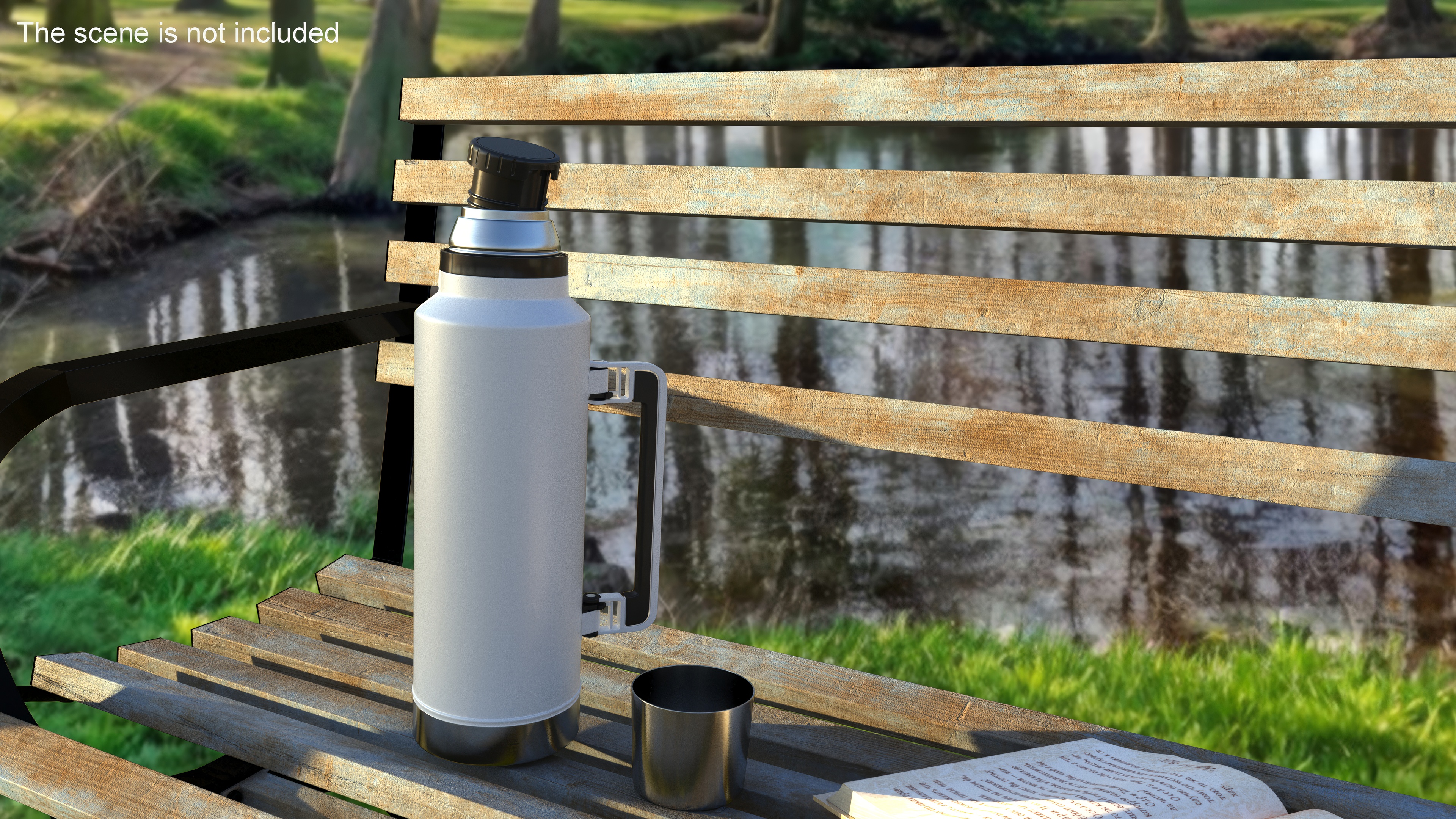 3D model Stainless Steel Vacuum Bottle White