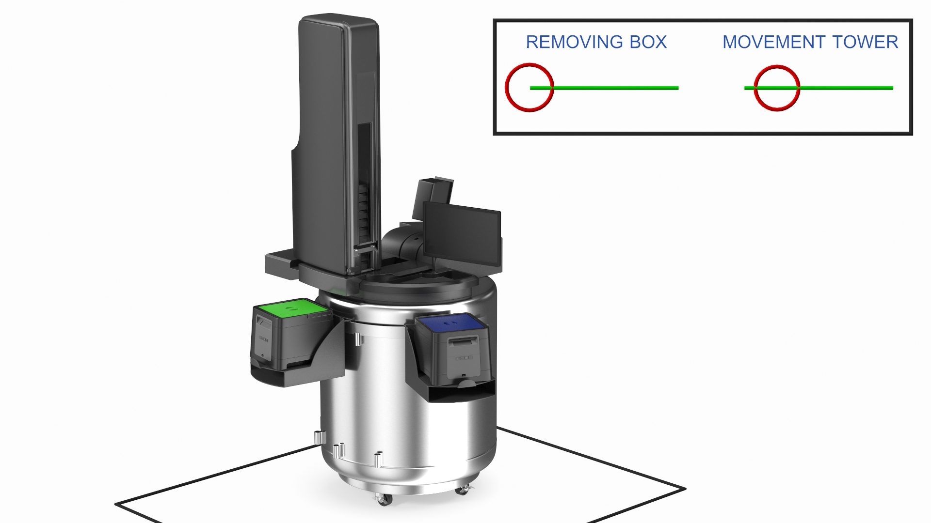 Automated Cryo Storage Rigged 3D model