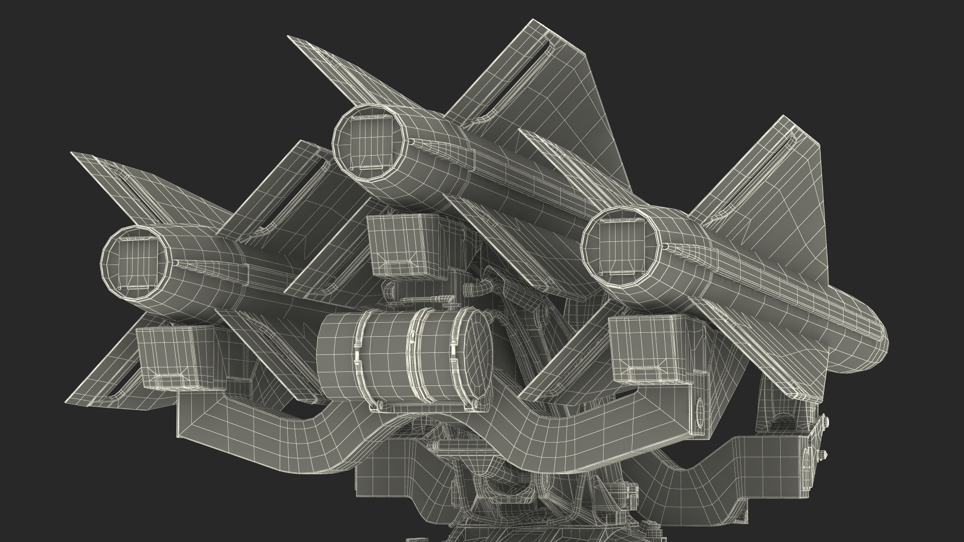 MIM23 HAWK Light Green Rigged 3D model