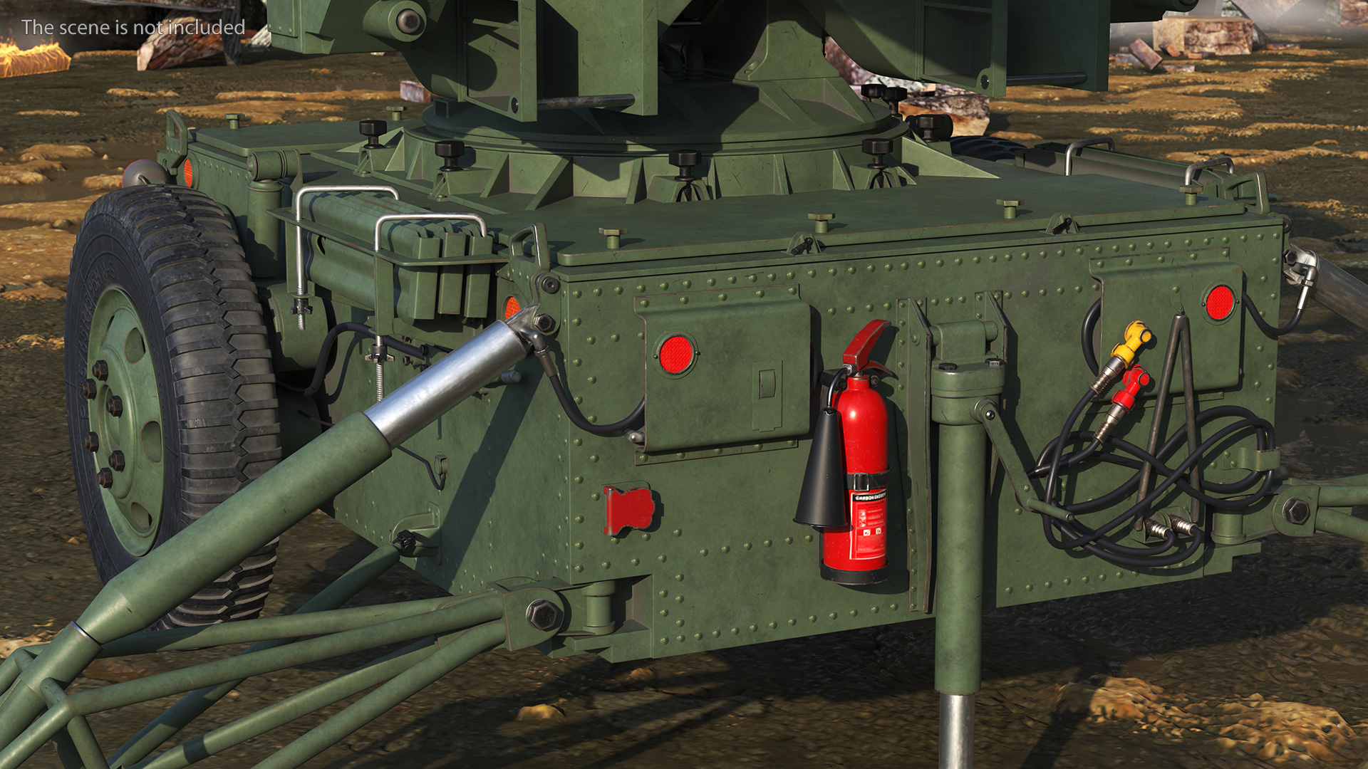 MIM23 HAWK Light Green Rigged 3D model