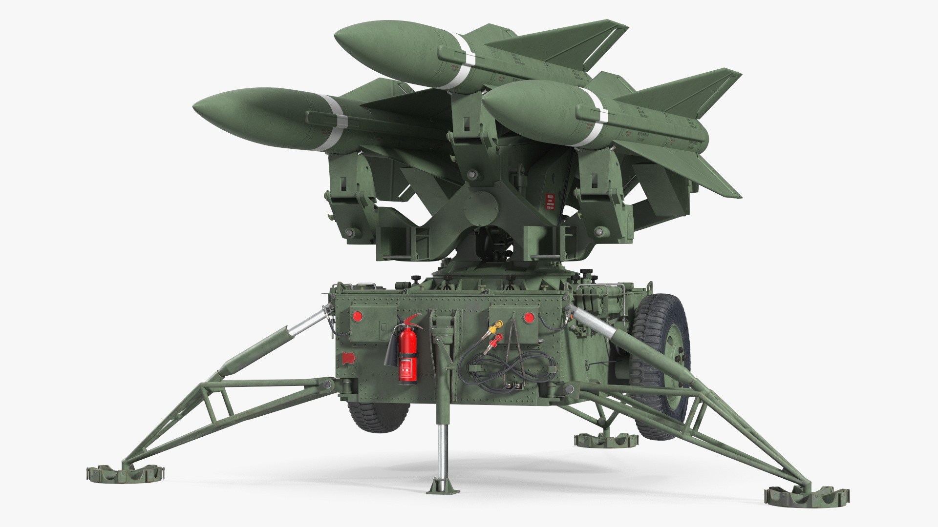 MIM23 HAWK Light Green Rigged 3D model