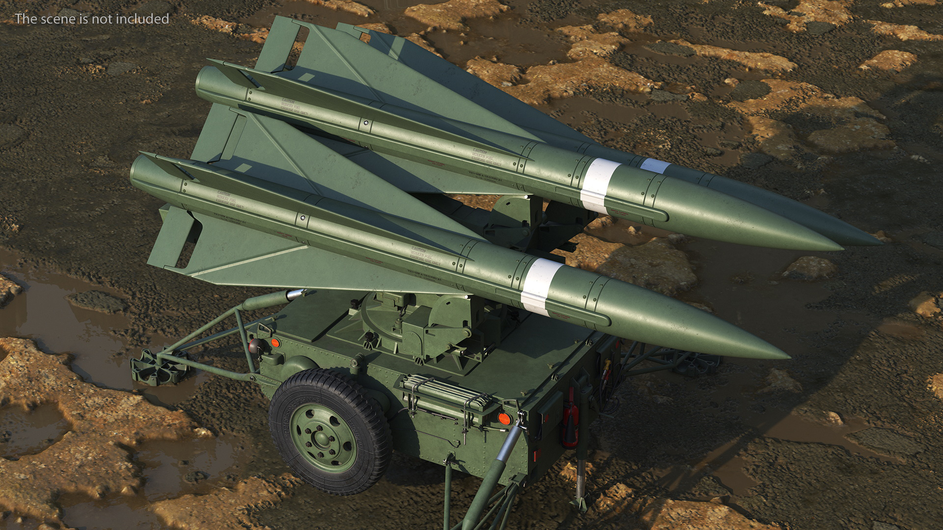 MIM23 HAWK Light Green Rigged 3D model