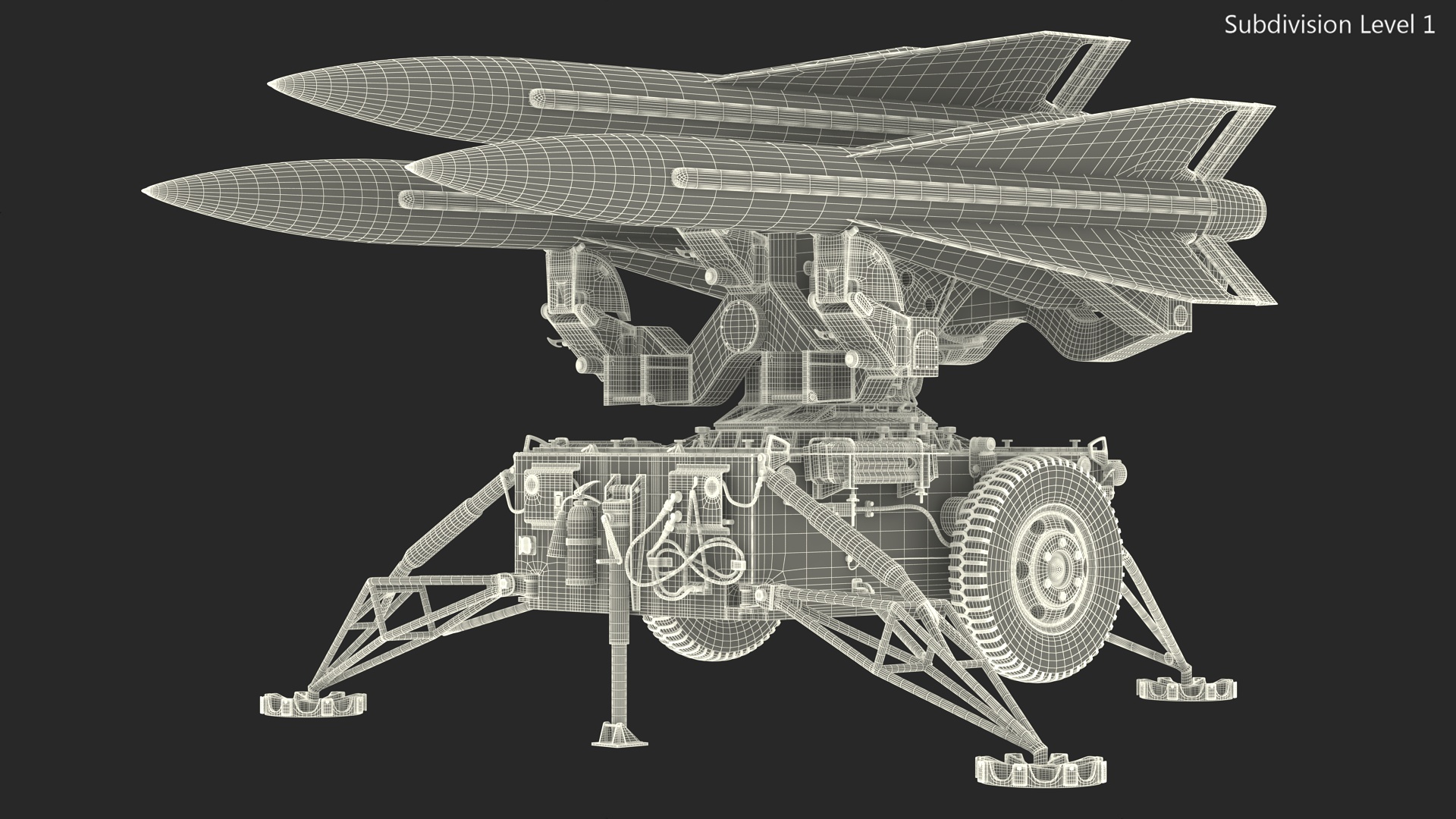 MIM23 HAWK Light Green Rigged 3D model