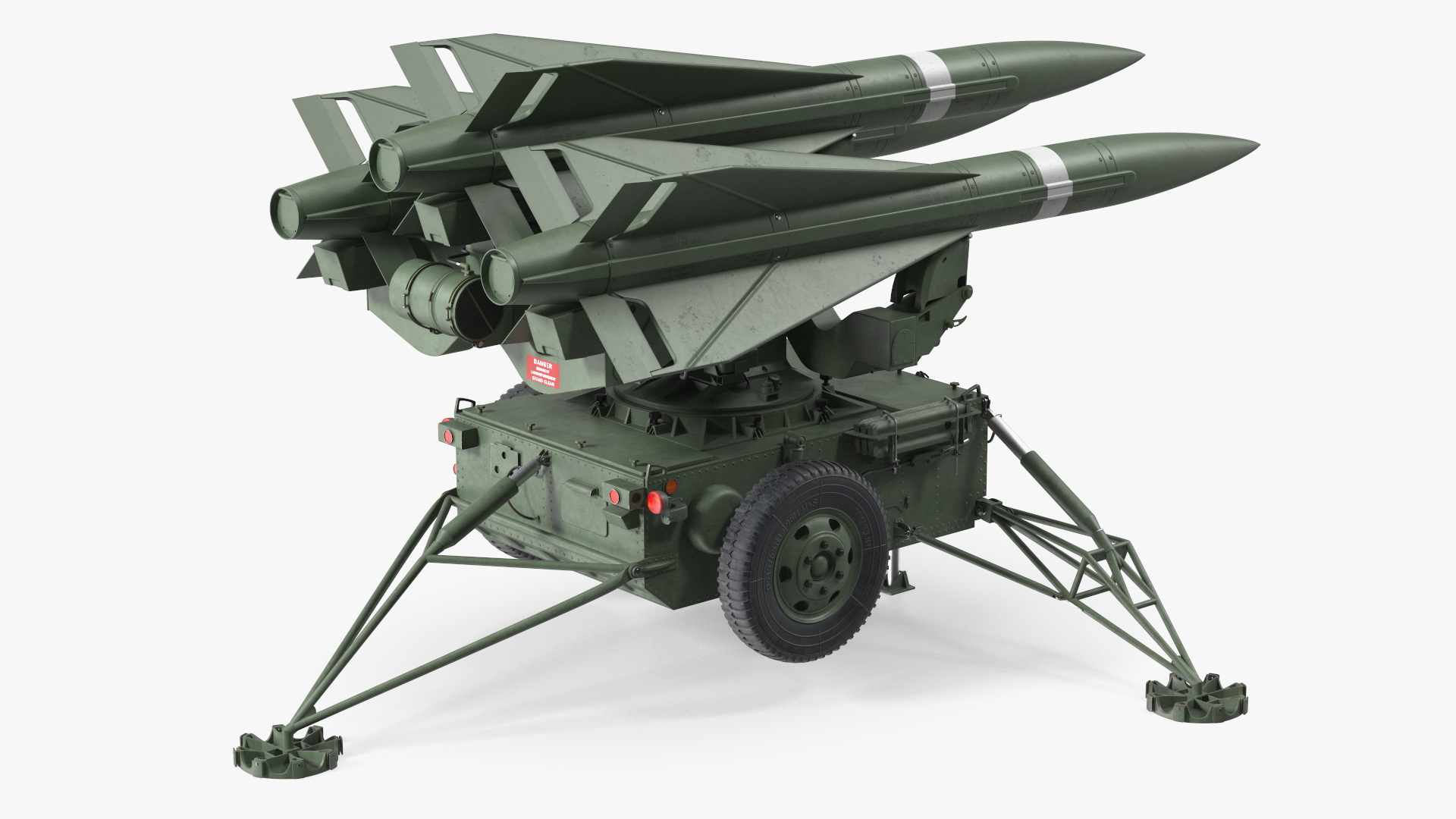 MIM23 HAWK Light Green Rigged 3D model