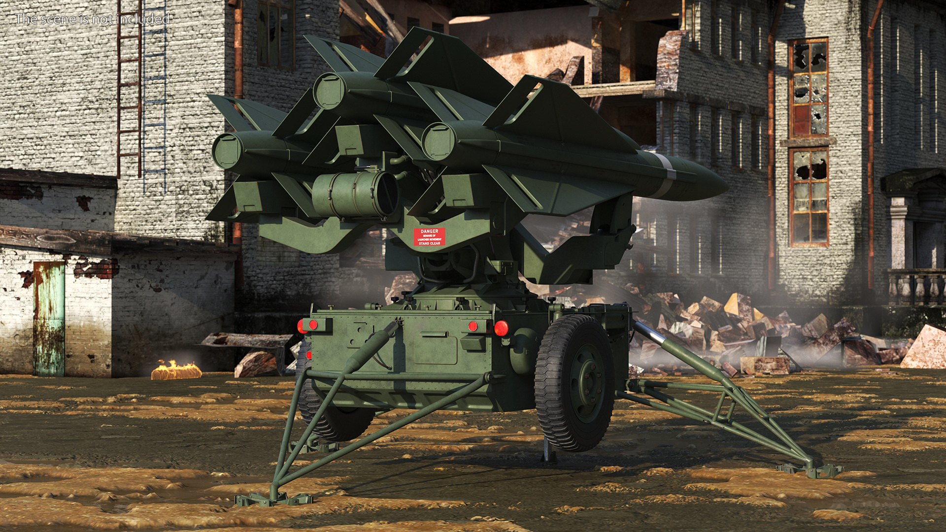 MIM23 HAWK Light Green Rigged 3D model