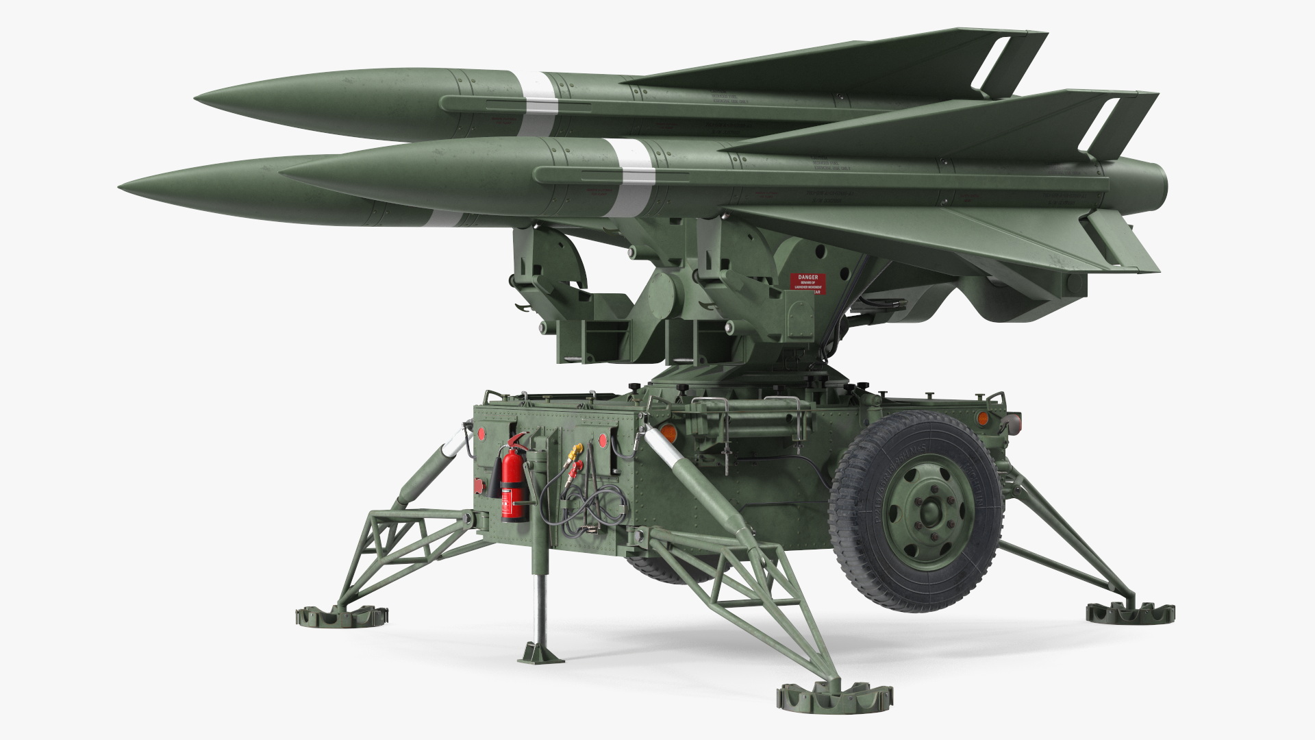 MIM23 HAWK Light Green Rigged 3D model