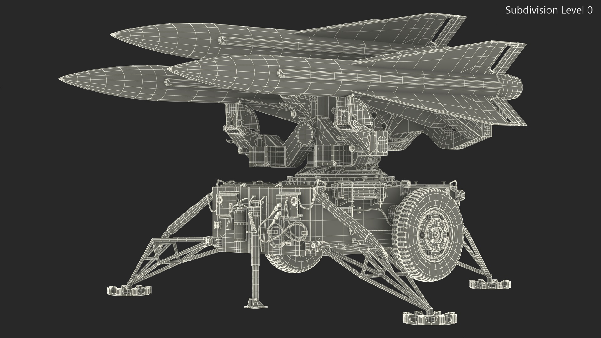 MIM23 HAWK Light Green Rigged 3D model