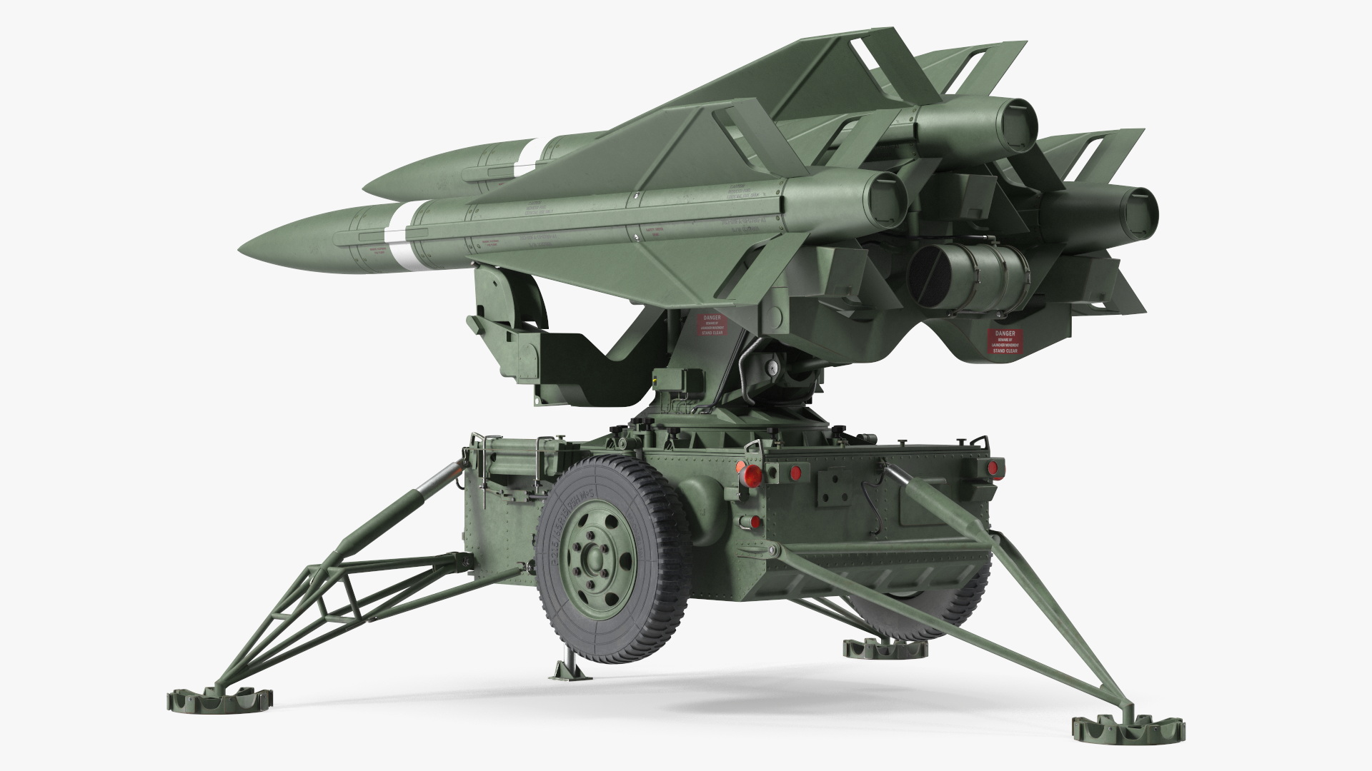 MIM23 HAWK Light Green Rigged 3D model