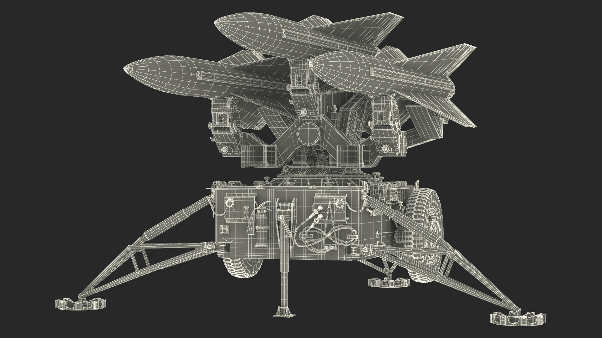MIM23 HAWK Light Green Rigged 3D model
