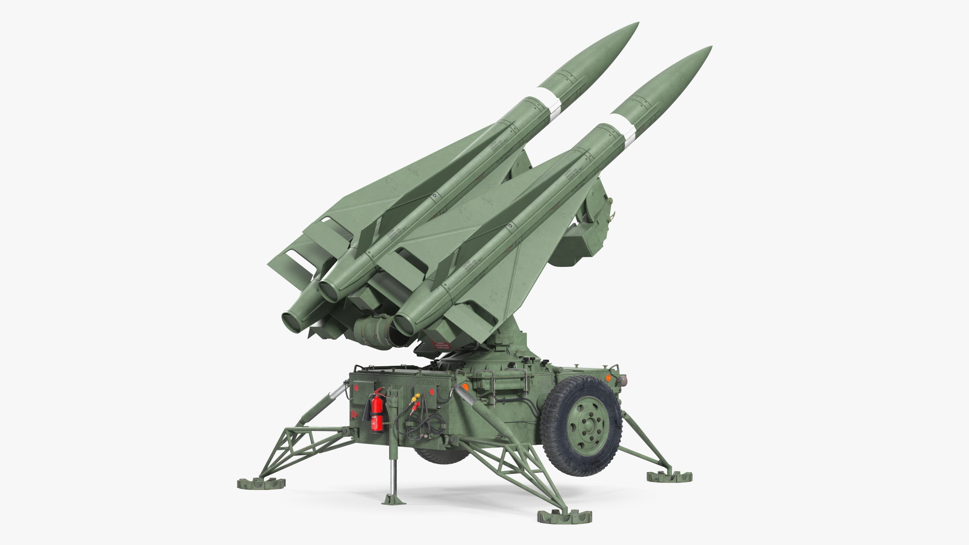 MIM23 HAWK Light Green Rigged 3D model