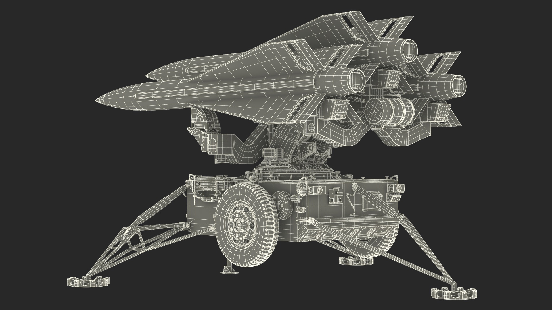 MIM23 HAWK Light Green Rigged 3D model