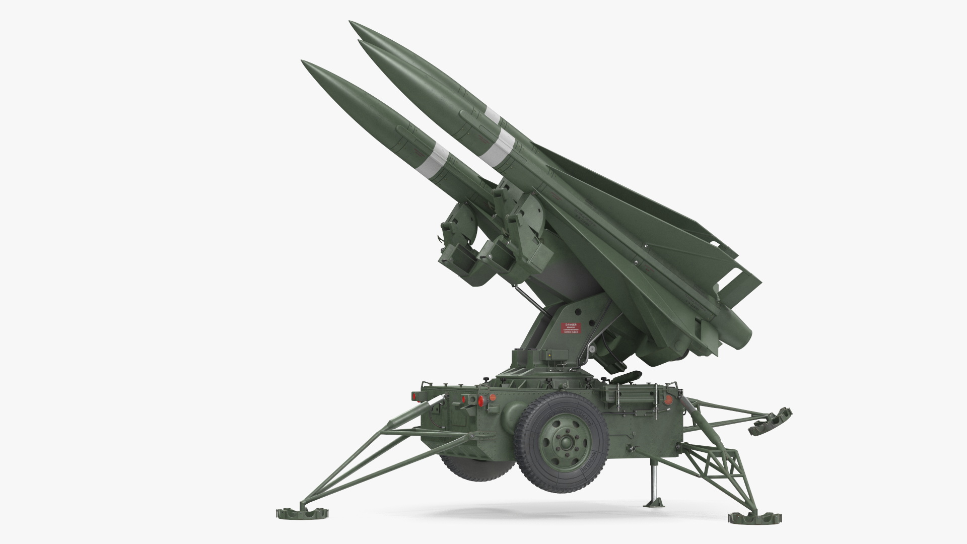 MIM23 HAWK Light Green Rigged 3D model