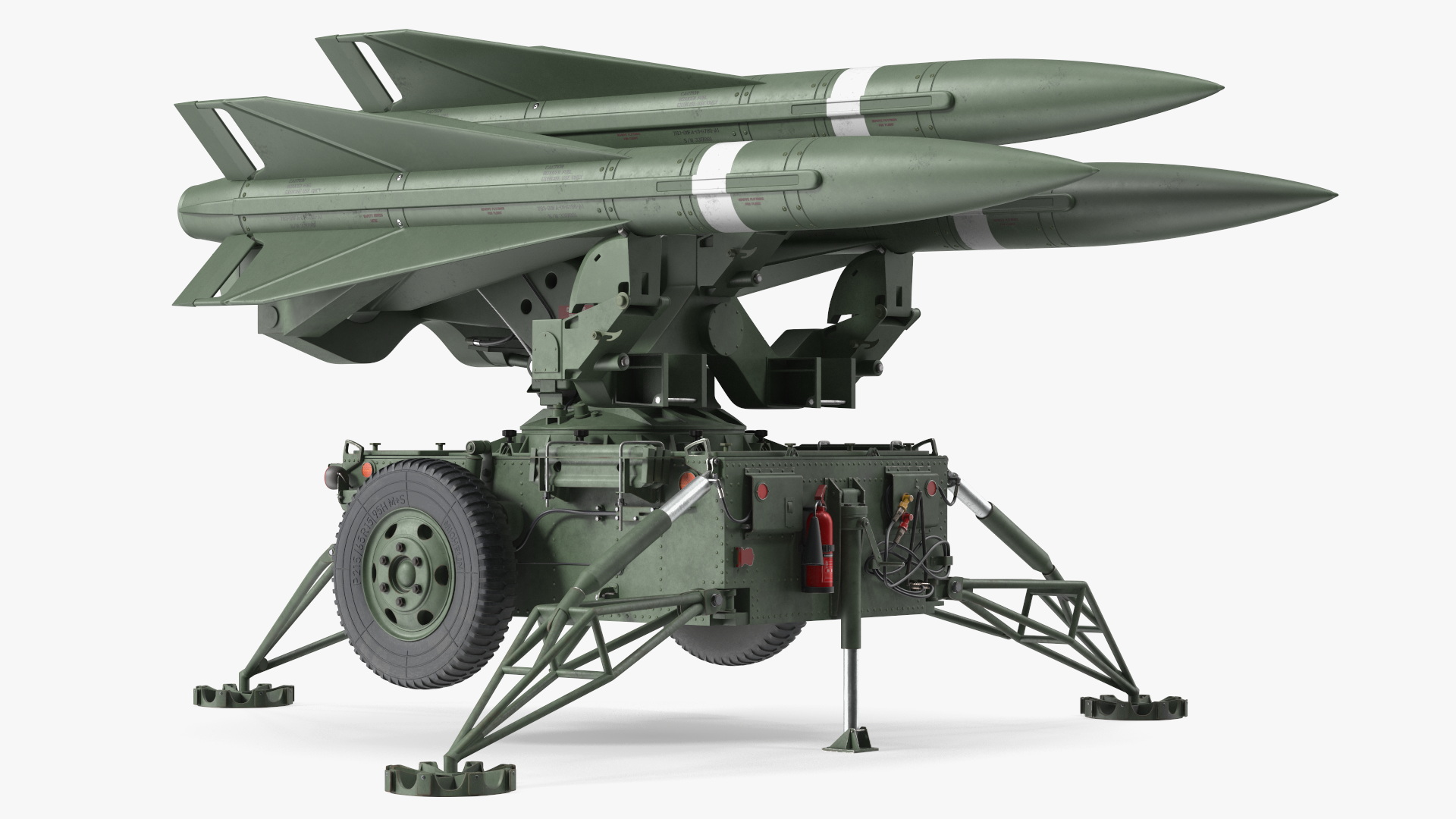 MIM23 HAWK Light Green Rigged 3D model