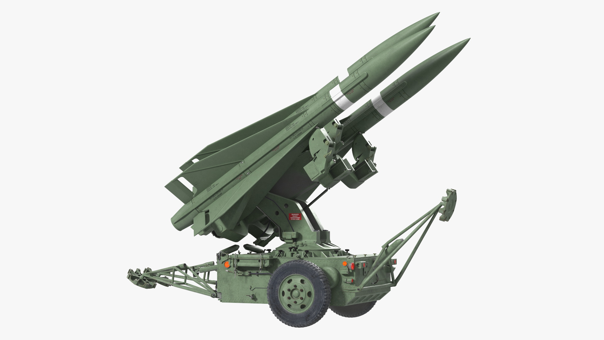MIM23 HAWK Light Green Rigged 3D model