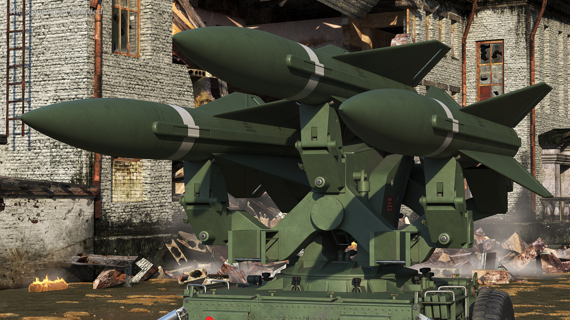 MIM23 HAWK Light Green Rigged 3D model