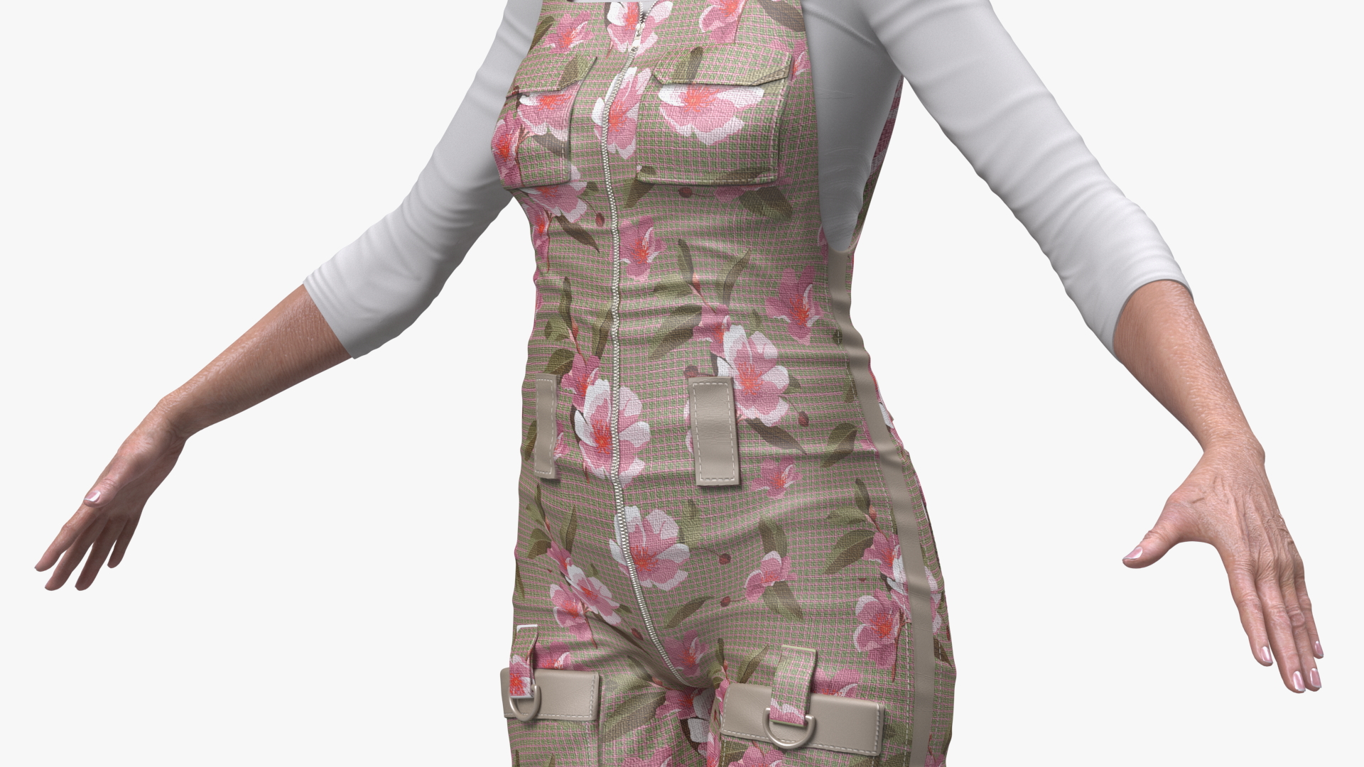 Gardener Asian Woman Rigged 3D