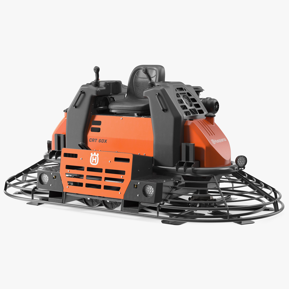 3D CRT 60X Power Trowel Husqvarna Rigged for Maya