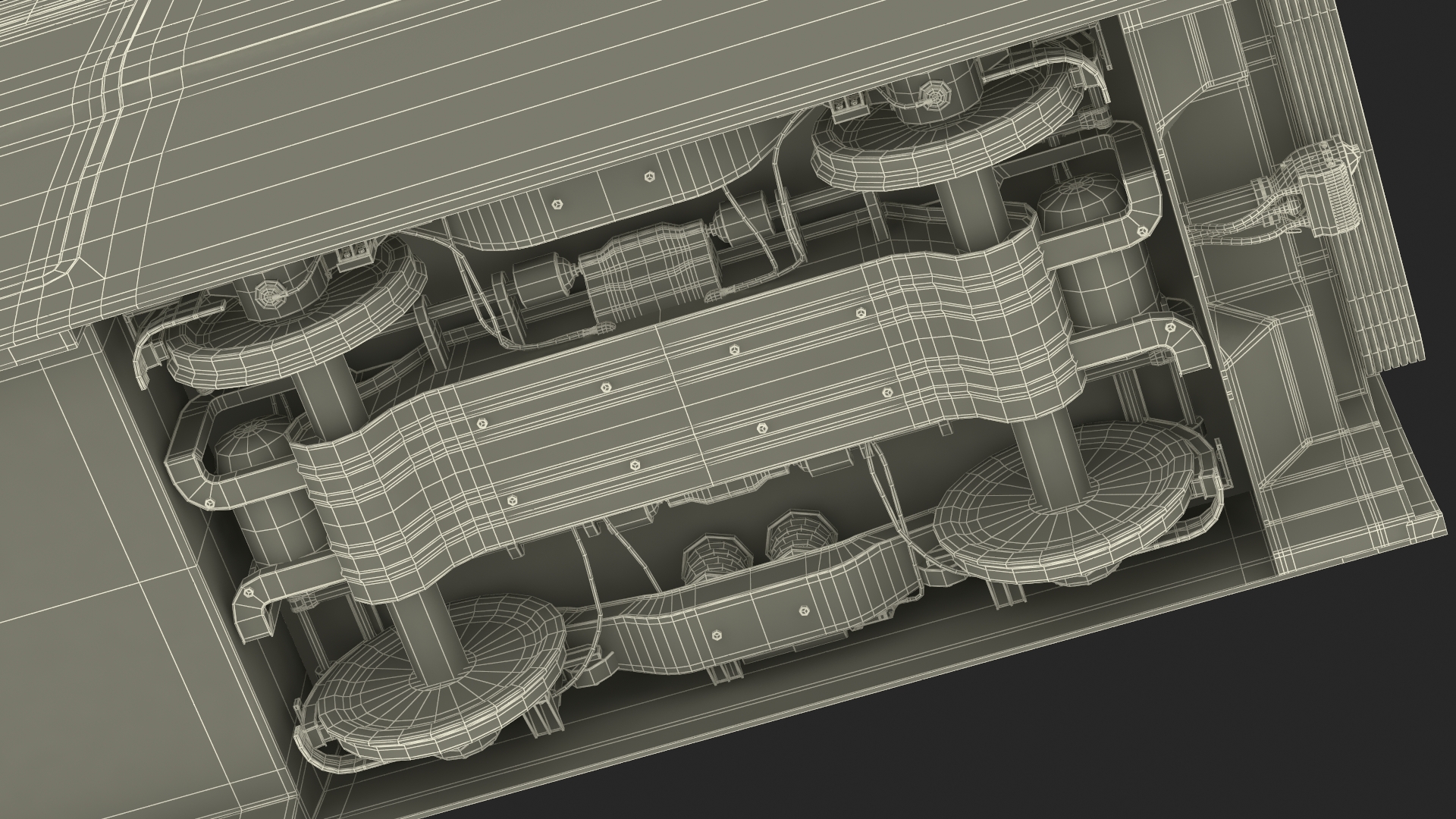 3D Futuristic Passenger Wagon Silver model