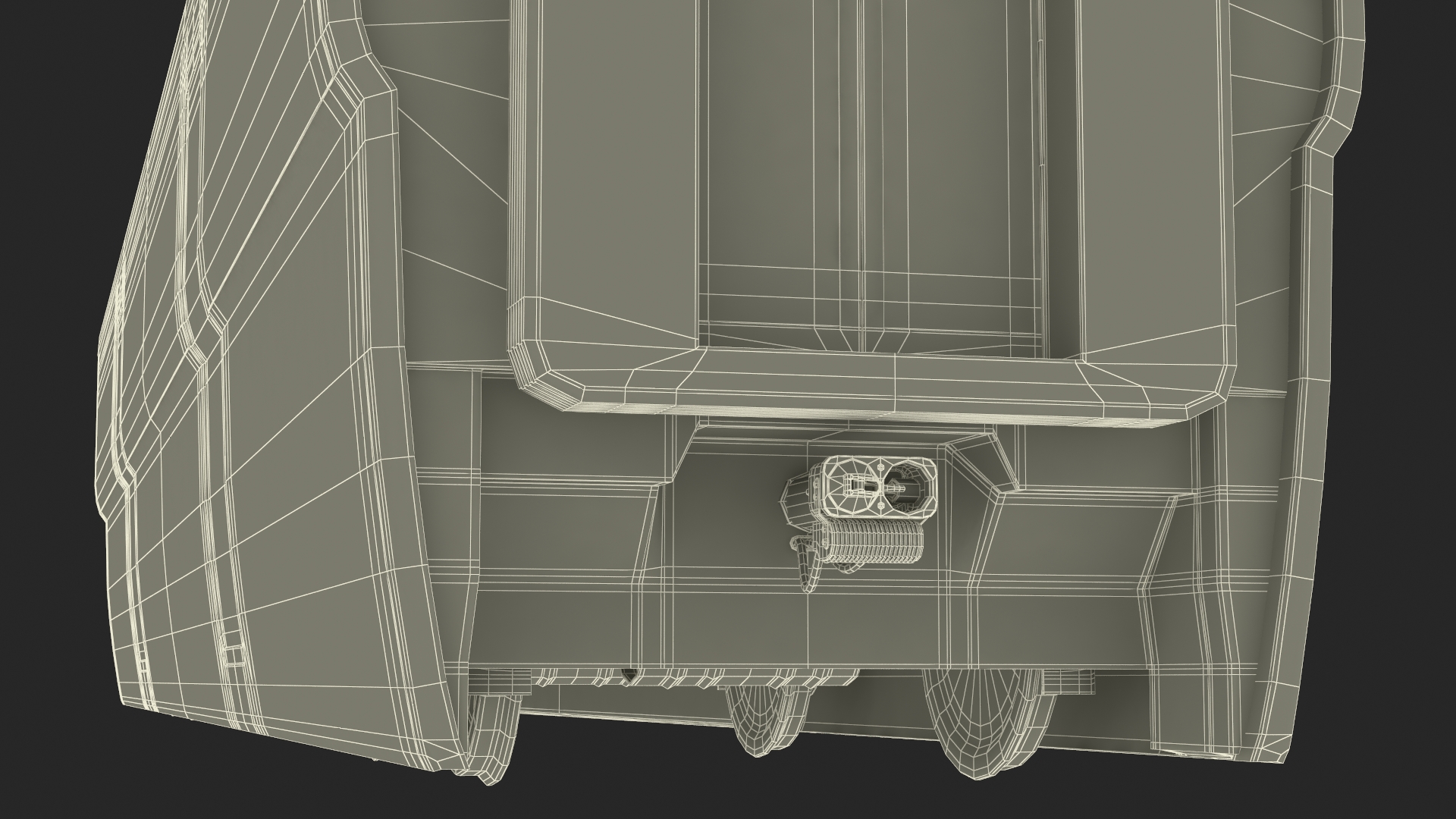 3D Futuristic Passenger Wagon Silver model