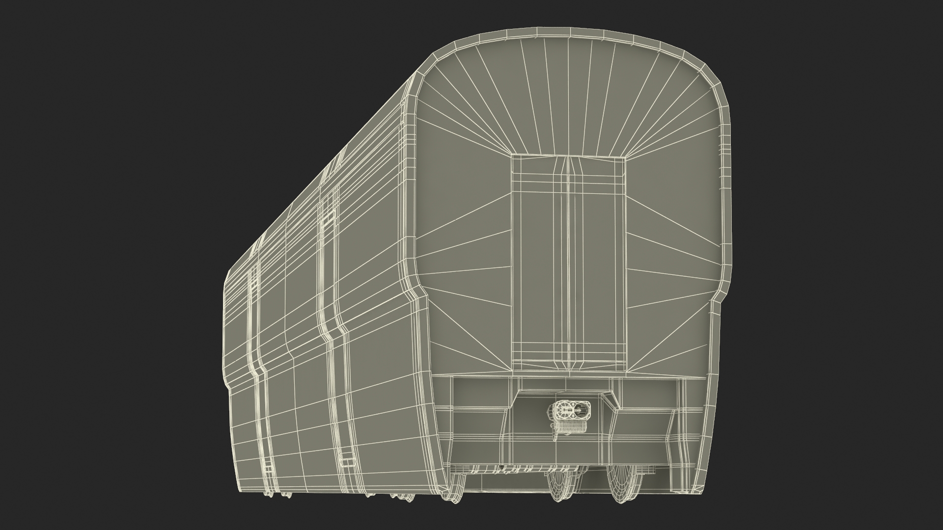 3D Futuristic Passenger Wagon Silver model