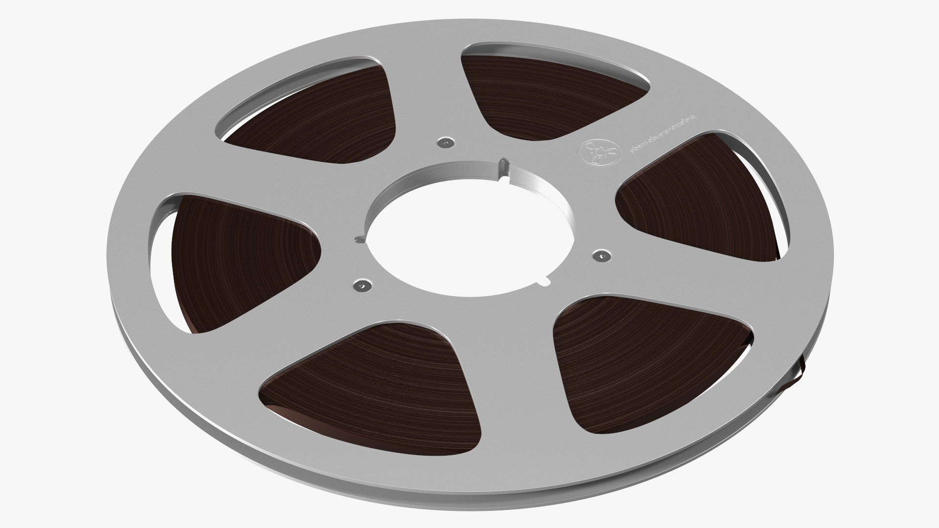 Audio Reel to Reel Spool with Tape 3D model