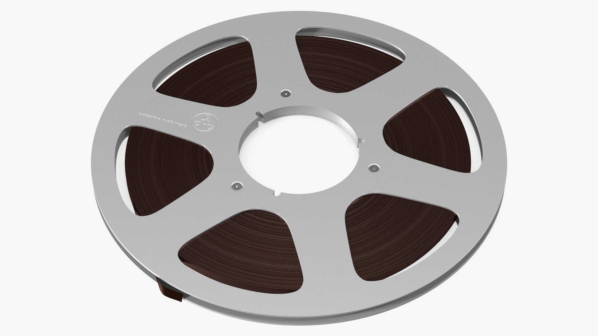 Audio Reel to Reel Spool with Tape 3D model