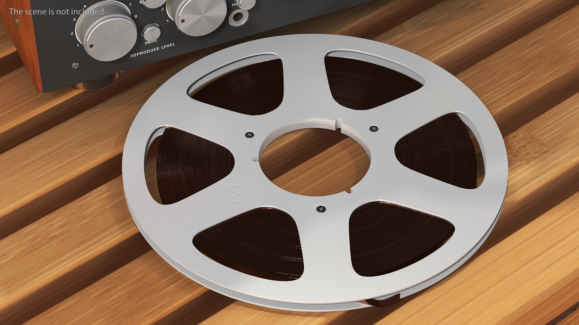 Audio Reel to Reel Spool with Tape 3D model