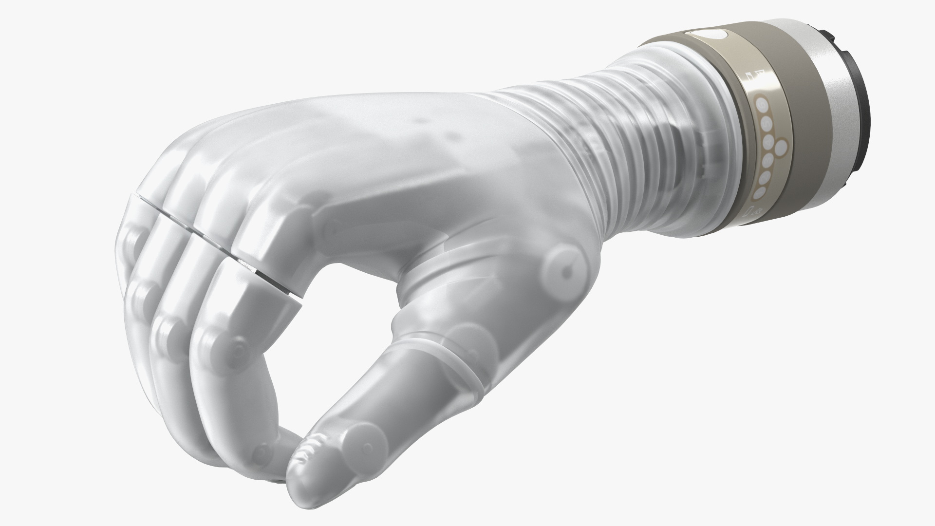 3D Wrist Bionic Hand Deka Rigged for Cinema 4D model