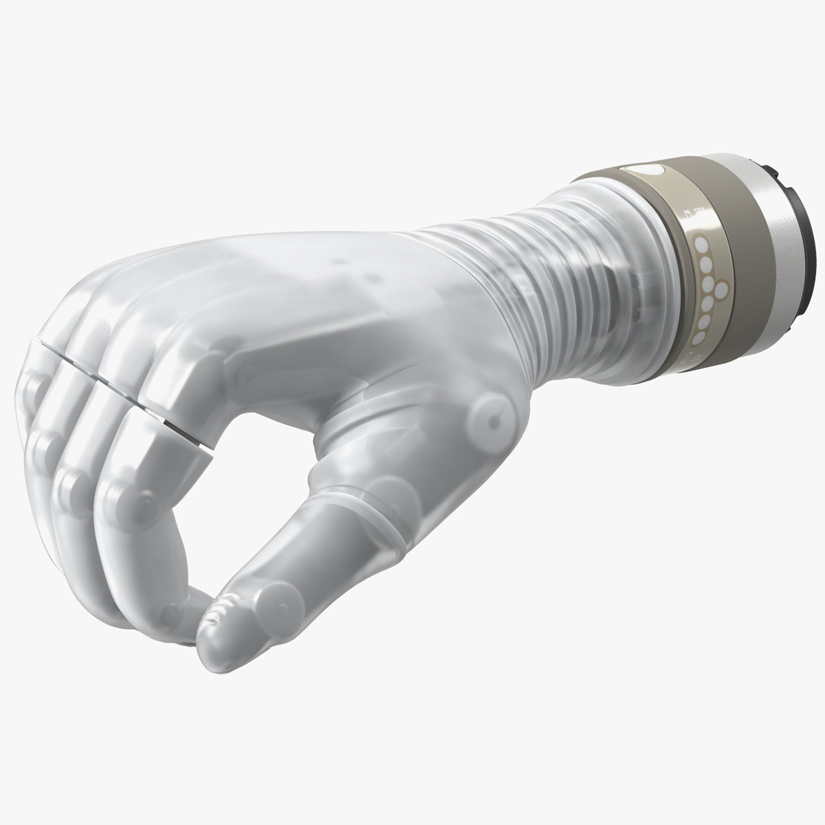 3D Wrist Bionic Hand Deka Rigged for Cinema 4D model