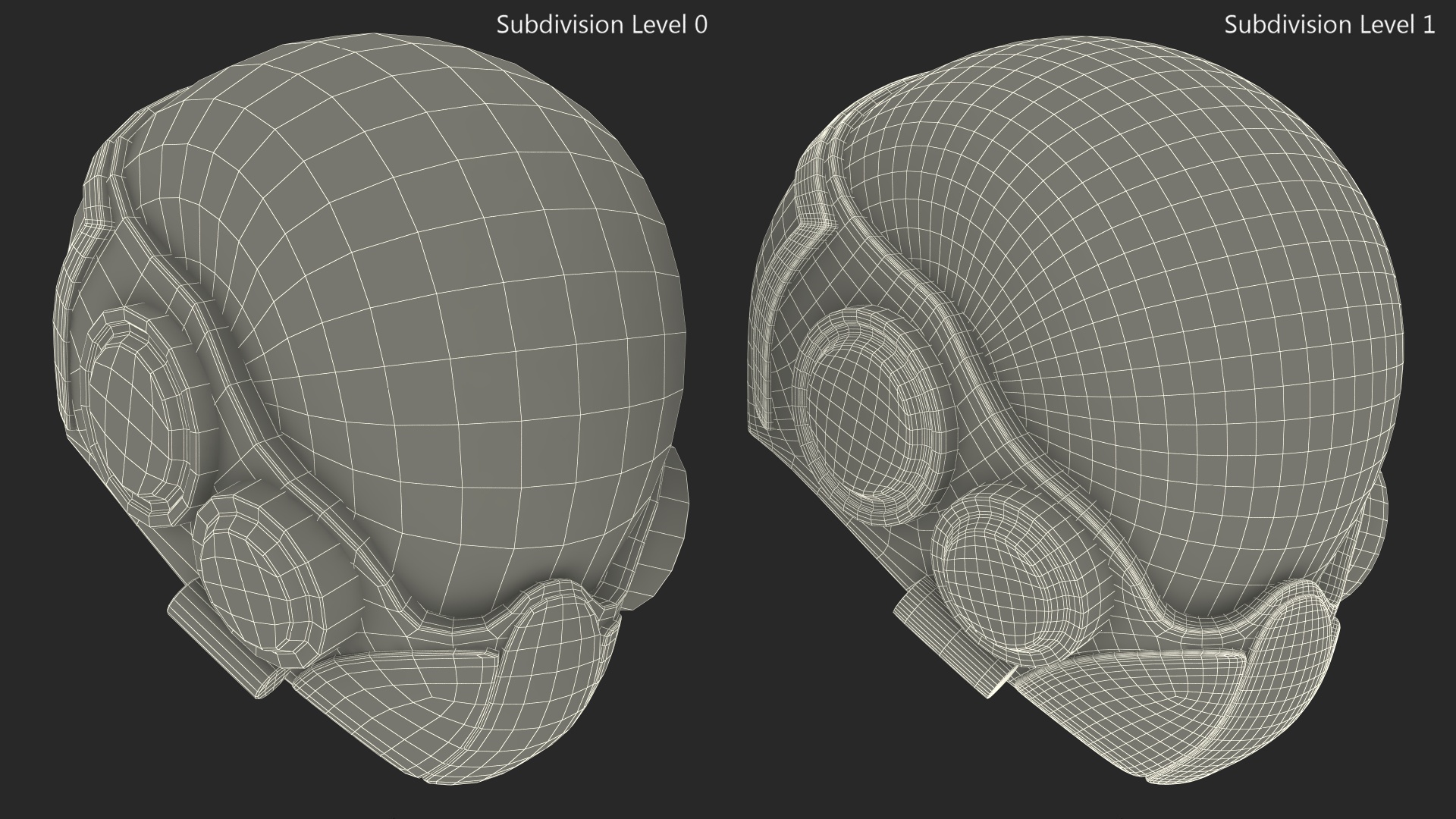 Futuristic Combat Helmet 3D model