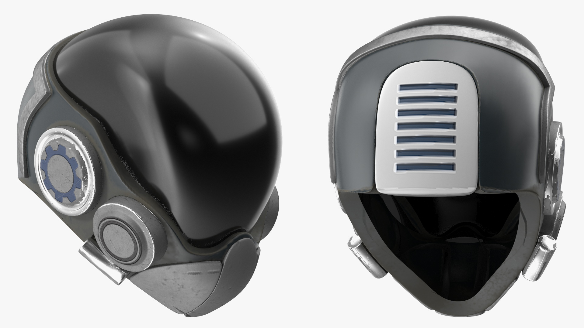 Futuristic Combat Helmet 3D model