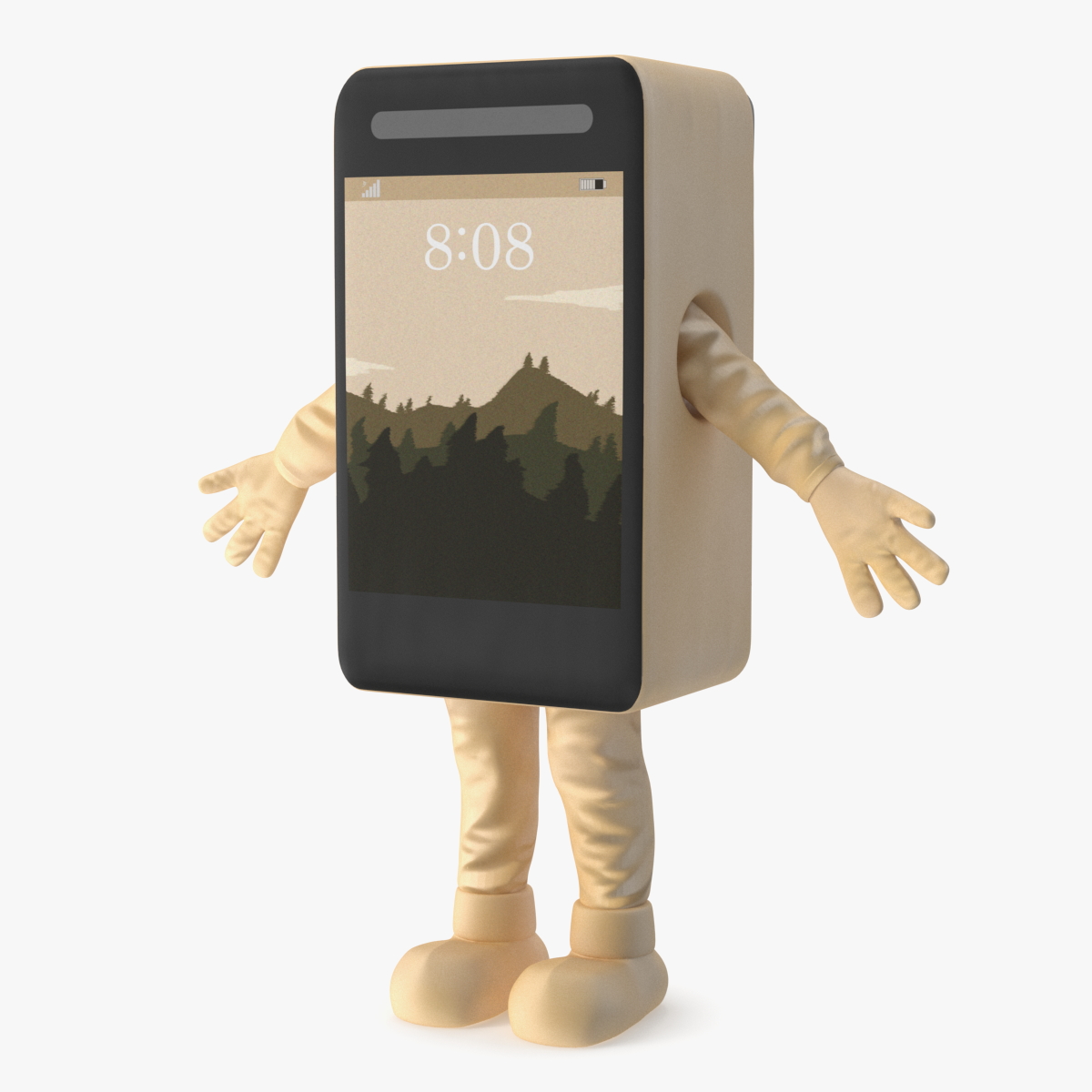 Golden IPhone Costume Character, view 8