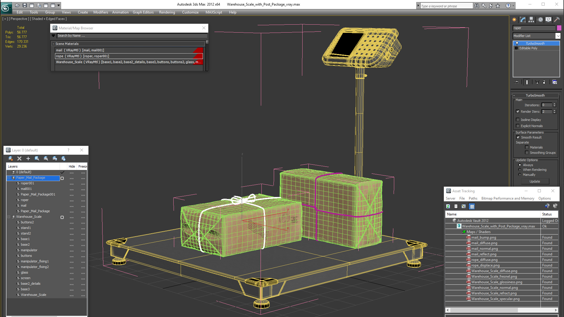 3D Warehouse Scale with Post Package model